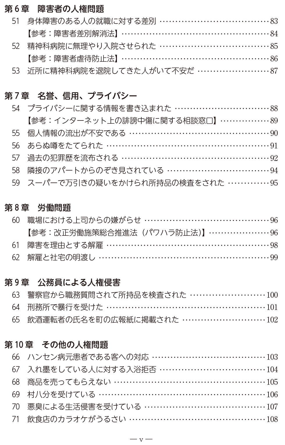 人権よろず困りごと相談事例-Q&A-目次４